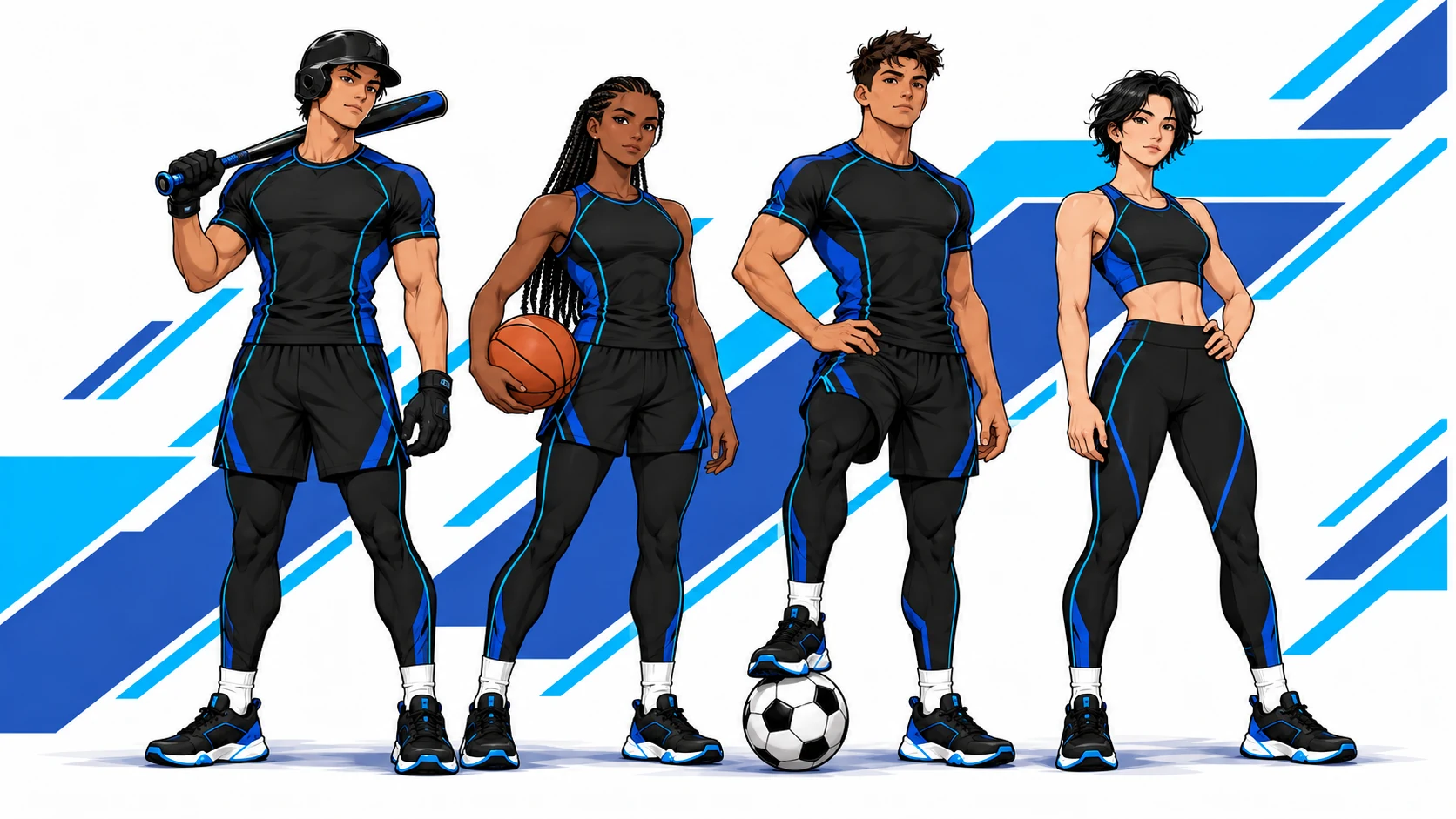 The Athletes illustrated multisport collection